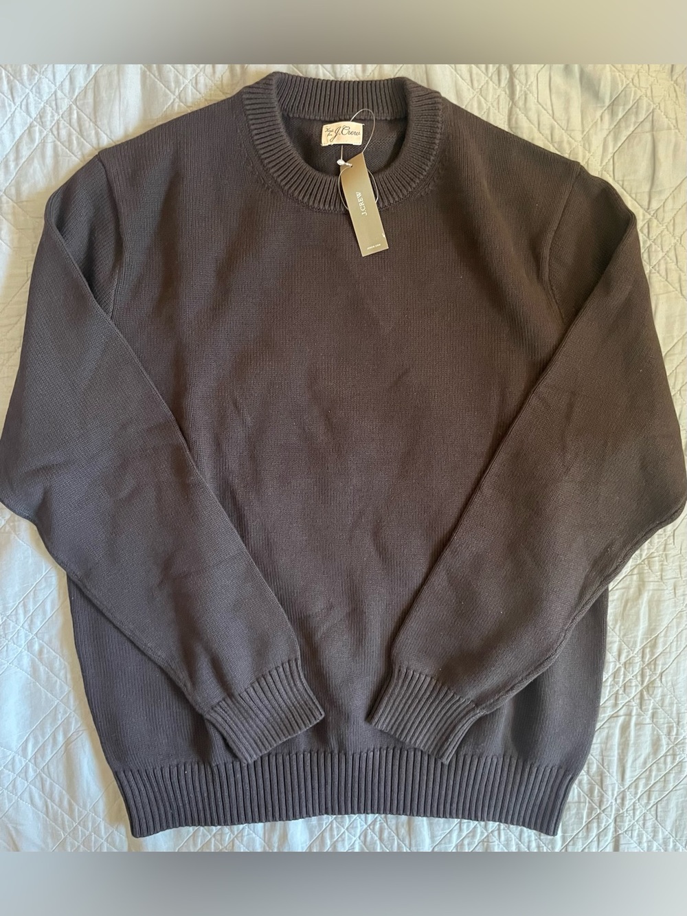 J. CREW Heritage cotton crewneck sweater in Earthen Umber Size L NWD $98 CO891 - Picture 7 of 9